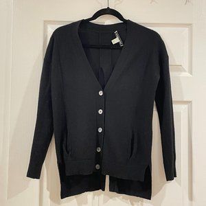 Autumn Cashmere Open back Black Cardigan - Size xsmall